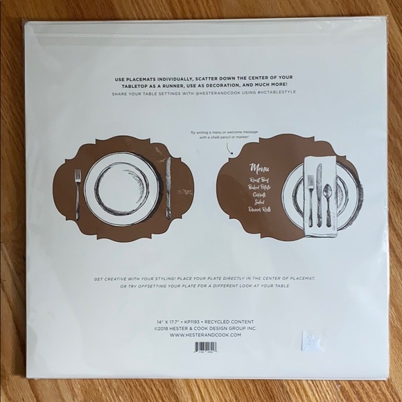 HESTER & COOK French Frame Placemats 1 pack=12 placemats - Picture 7 of 10